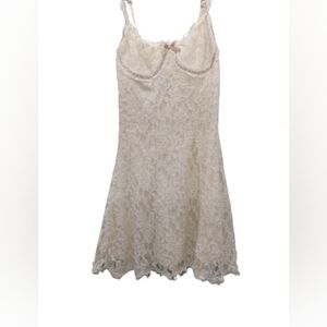 UNIF Babydoll Lace Mini/Midi Dress